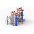 Línea de recubrimiento en polvo vertical doble stand